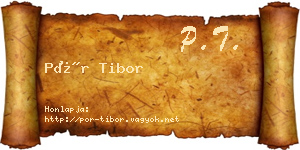 Pór Tibor névjegykártya